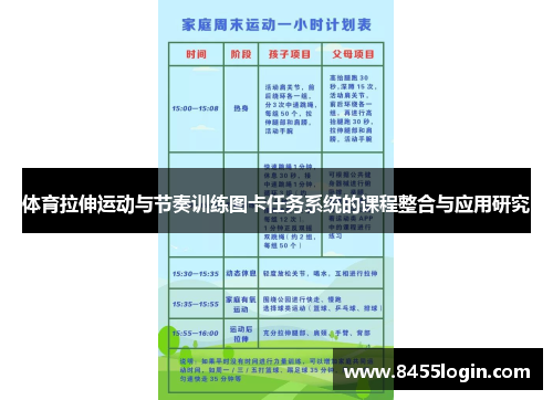 体育拉伸运动与节奏训练图卡任务系统的课程整合与应用研究